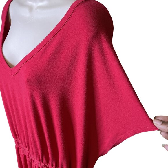 Lands End Red Coverup Dress Plus Size 3X Elastic Waist u - Picture 5 of 10